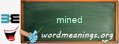 WordMeaning blackboard for mined